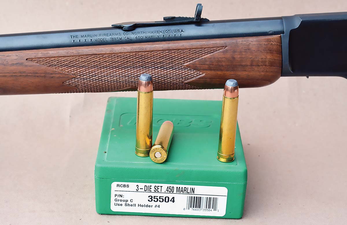 Bertram is now offering hard-to-find 450 Marlin cases as a component and are available from Buffalo Arms.